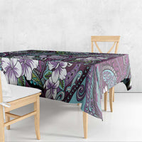 Personalised Hawaii Tribal Humpback Whale Tablecloth Poni Hibiscus Seamless Pattern