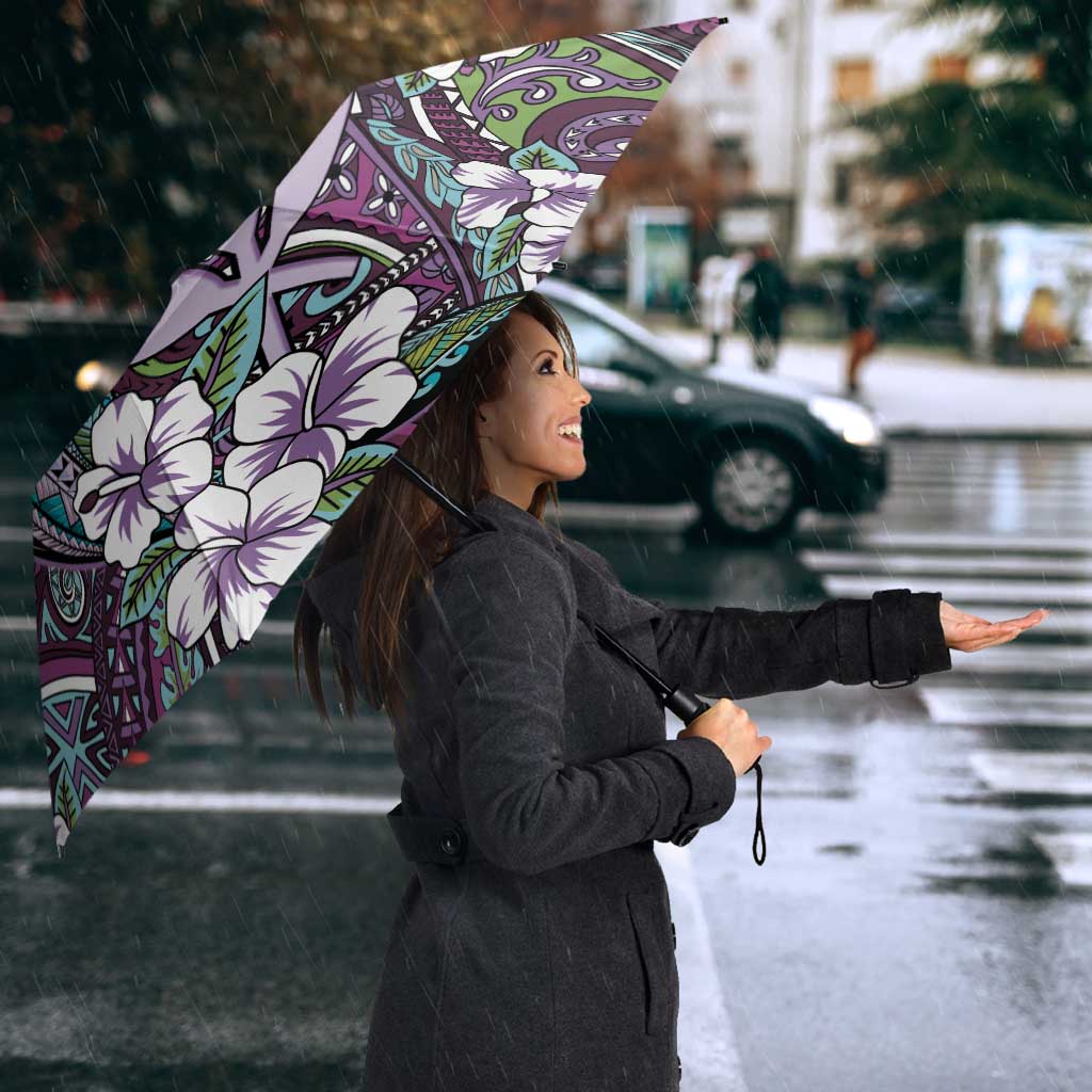 Personalised Hawaii Tribal Humpback Whale Umbrella Poni Hibiscus Seamless Pattern