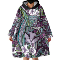 Personalised Hawaii Tribal Humpback Whale Wearable Blanket Hoodie Poni Hibiscus Seamless Pattern LT9 - Polynesian Pride