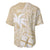 Custom Indo Fijians Baseball Jersey Fiji ke Hindustani Polyneisan Paisley Beige Style