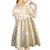 Custom Indo Fijians Kid Short Sleeve Dress Fiji ke Hindustani Polyneisan Paisley Beige Style