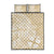 Custom Indo Fijians Quilt Bed Set Fiji ke Hindustani Polyneisan Paisley Beige Style