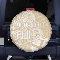 Custom Indo Fijians Spare Tire Cover Fiji ke Hindustani Polyneisan Paisley Beige Style