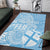 Custom Indo Fijians Area Rug Fiji ke Hindustani Polyneisan Paisley Blue Style
