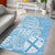Custom Indo Fijians Area Rug Fiji ke Hindustani Polyneisan Paisley Blue Style