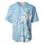 Custom Indo Fijians Baseball Jersey Fiji ke Hindustani Polyneisan Paisley Blue Style