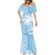 Custom Indo Fijians Mermaid Dress Fiji ke Hindustani Polyneisan Paisley Blue Style