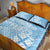 Custom Indo Fijians Quilt Bed Set Fiji ke Hindustani Polyneisan Paisley Blue Style