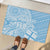 Custom Indo Fijians Rubber Doormat Fiji ke Hindustani Polyneisan Paisley Blue Style