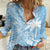 Custom Indo Fijians Women Casual Shirt Fiji ke Hindustani Polyneisan Paisley Blue Style