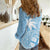 Custom Indo Fijians Women Casual Shirt Fiji ke Hindustani Polyneisan Paisley Blue Style