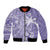 Custom Indo Fijians Bomber Jacket Fiji ke Hindustani Polyneisan Paisley Purple Style