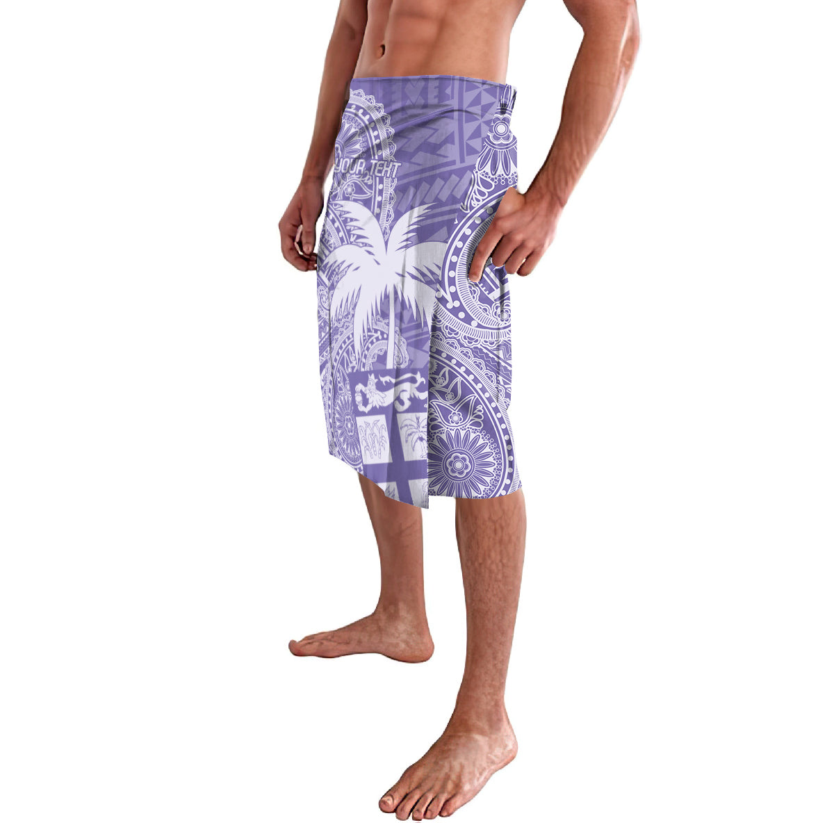 Custom Indo Fijians Lavalava Fiji ke Hindustani Polyneisan Paisley Purple Style