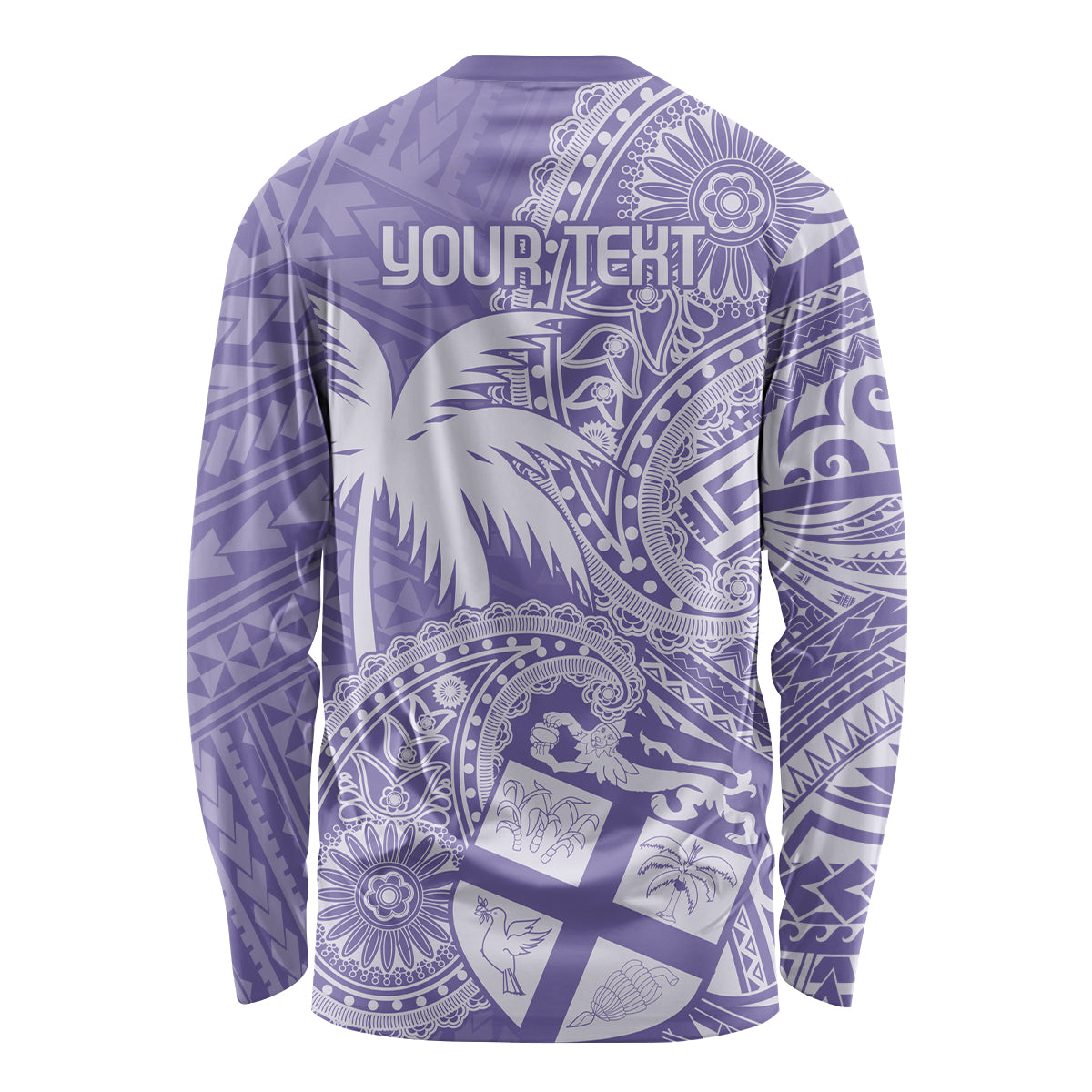Custom Indo Fijians Long Sleeve Shirt Fiji ke Hindustani Polyneisan Paisley Purple Style