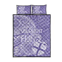 Custom Indo Fijians Quilt Bed Set Fiji ke Hindustani Polyneisan Paisley Purple Style