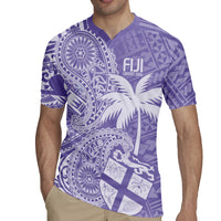 Custom Indo Fijians Rugby Jersey Fiji ke Hindustani Polyneisan Paisley Purple Style