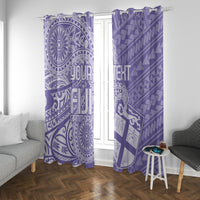 Custom Indo Fijians Window Curtain Fiji ke Hindustani Polyneisan Paisley Purple Style