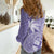 Custom Indo Fijians Women Casual Shirt Fiji ke Hindustani Polyneisan Paisley Purple Style