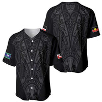 Queensland Maori Rugby Nga Hau e Wha Baseball Jersey Black Motif