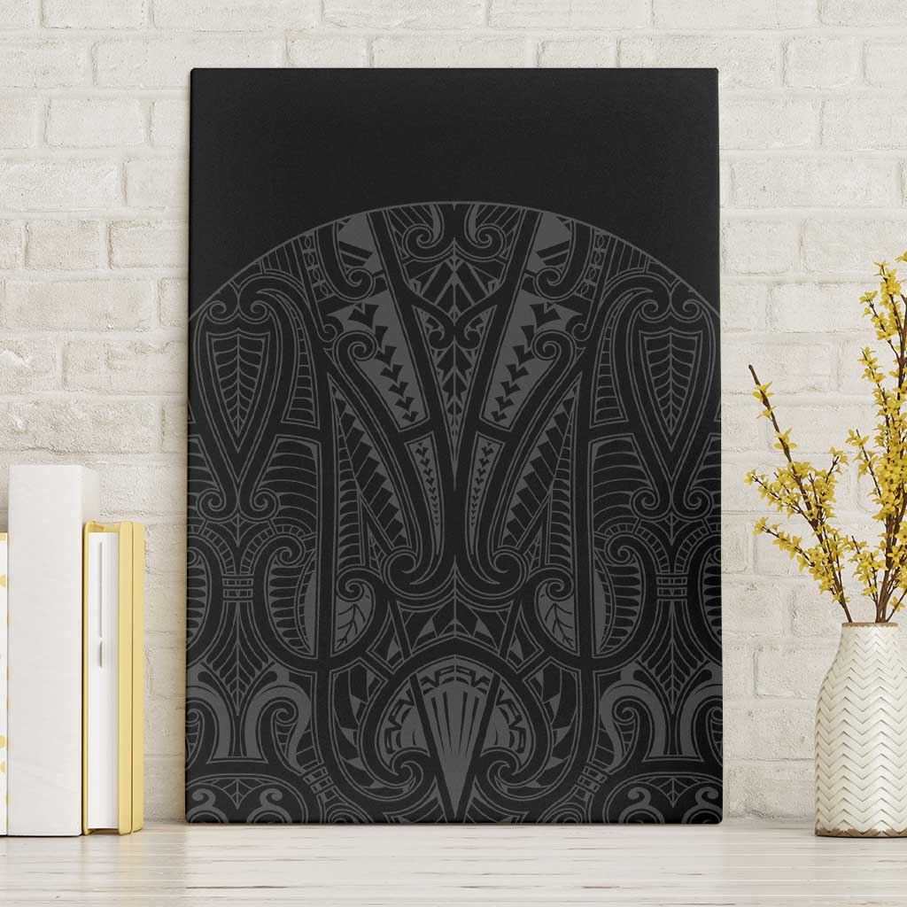 Queensland Maori Rugby Nga Hau e Wha Canvas Wall Art Black Motif LT9 Without Frame Black - Polynesian Pride