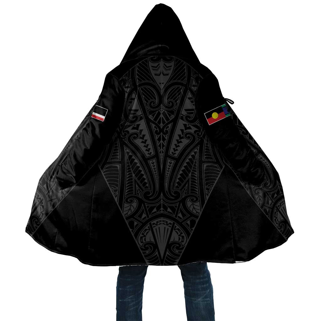 Queensland Maori Rugby Nga Hau e Wha Cloak Black Motif - Polynesian Pride