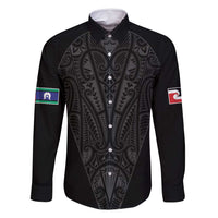 Queensland Maori Rugby Nga Hau e Wha Family Matching Mermaid Dress and Hawaiian Shirt Black Motif