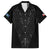 Queensland Maori Rugby Nga Hau e Wha Family Matching Off The Shoulder Long Sleeve Dress and Hawaiian Shirt Black Motif