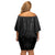 Queensland Maori Rugby Nga Hau e Wha Family Matching Off Shoulder Short Dress and Hawaiian Shirt Black Motif