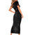 Queensland Maori Rugby Nga Hau e Wha Family Matching Short Sleeve Bodycon Dress and Hawaiian Shirt Black Motif