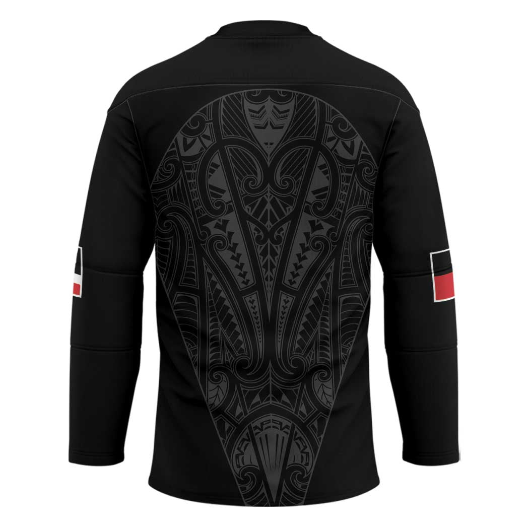 Queensland Maori Rugby Nga Hau e Wha Hockey Jersey Black Motif - Polynesian Pride