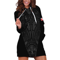 Queensland Maori Rugby Nga Hau e Wha Hoodie Dress Black Motif