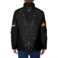 Queensland Maori Rugby Nga Hau e Wha Padded Jacket Black Motif - Polynesian Pride