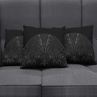 Queensland Maori Rugby Nga Hau e Wha Pillow Cover Black Motif - Polynesian Pride