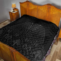 Queensland Maori Rugby Nga Hau e Wha Quilt Black Motif