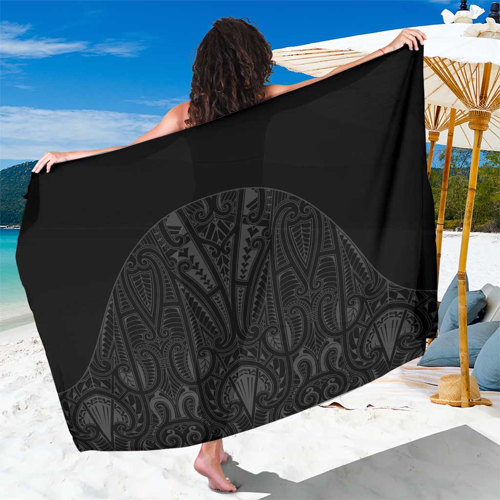 Queensland Maori Rugby Nga Hau e Wha Sarong Black Motif LT9 One Size 44 x 66 inches Black - Polynesian Pride