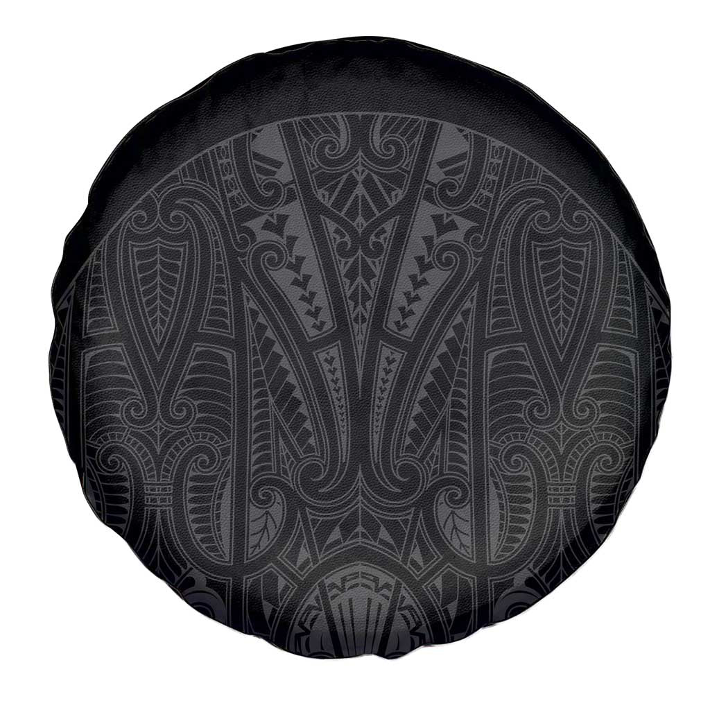 Queensland Maori Rugby Nga Hau e Wha Spare Tire Cover Black Motif
