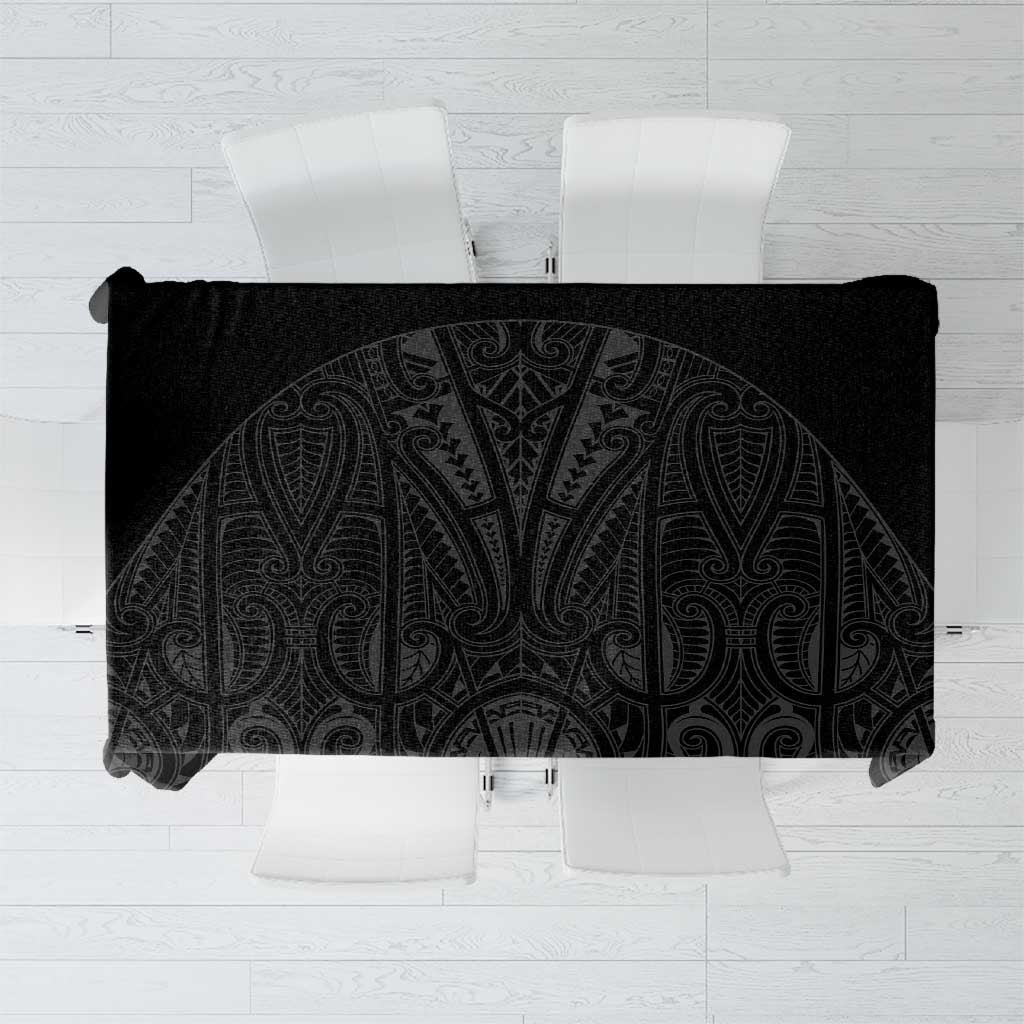 Queensland Maori Rugby Nga Hau e Wha Tablecloth Black Motif LT9 Black - Polynesian Pride