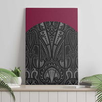 Queensland Maori Rugby Nga Hau e Wha Canvas Wall Art Maroon Motif