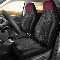 Queensland Maori Rugby Nga Hau e Wha Car Seat Cover Maroon Motif