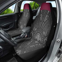 Queensland Maori Rugby Nga Hau e Wha Car Seat Cover Maroon Motif