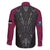 Queensland Maori Rugby Nga Hau e Wha Family Matching Summer Maxi Dress and Hawaiian Shirt Maroon Motif