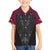 Queensland Maori Rugby Nga Hau e Wha Family Matching Summer Maxi Dress and Hawaiian Shirt Maroon Motif