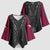 Queensland Maori Rugby Nga Hau e Wha Kimono Sleeve Blouse Maroon Motif - Polynesian Pride
