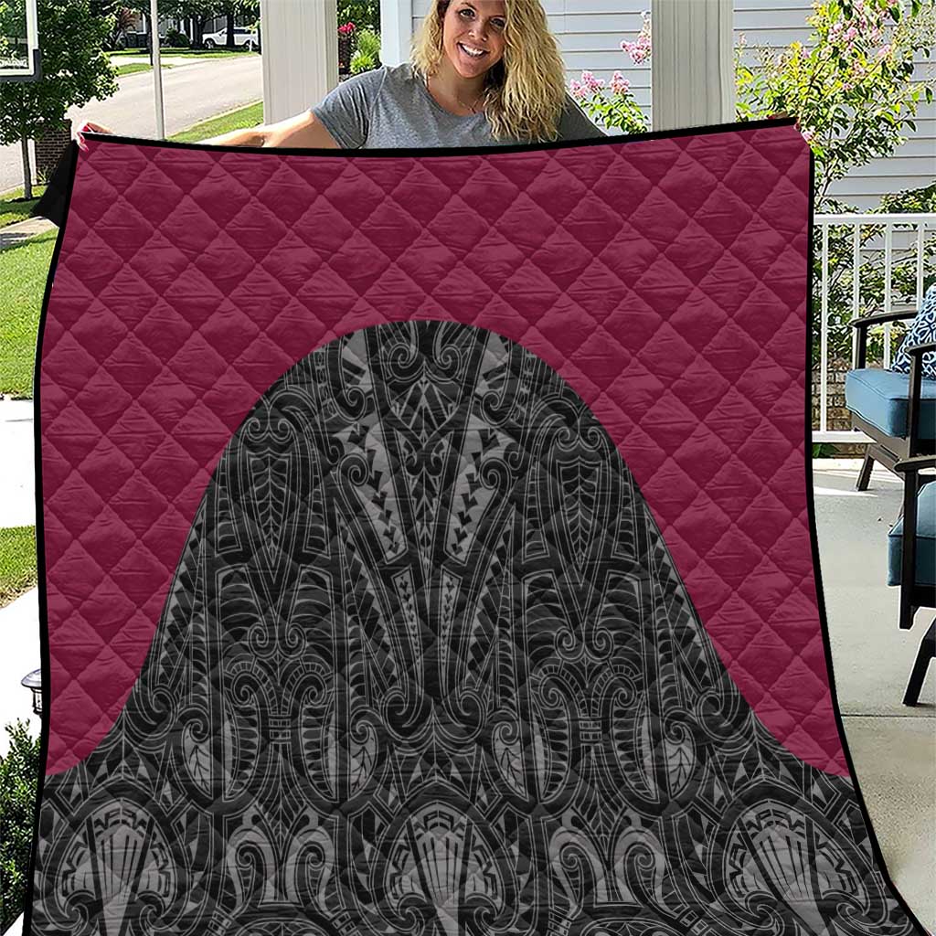 Queensland Maori Rugby Nga Hau e Wha Quilt Maroon Motif LT9 Maroon - Polynesian Pride