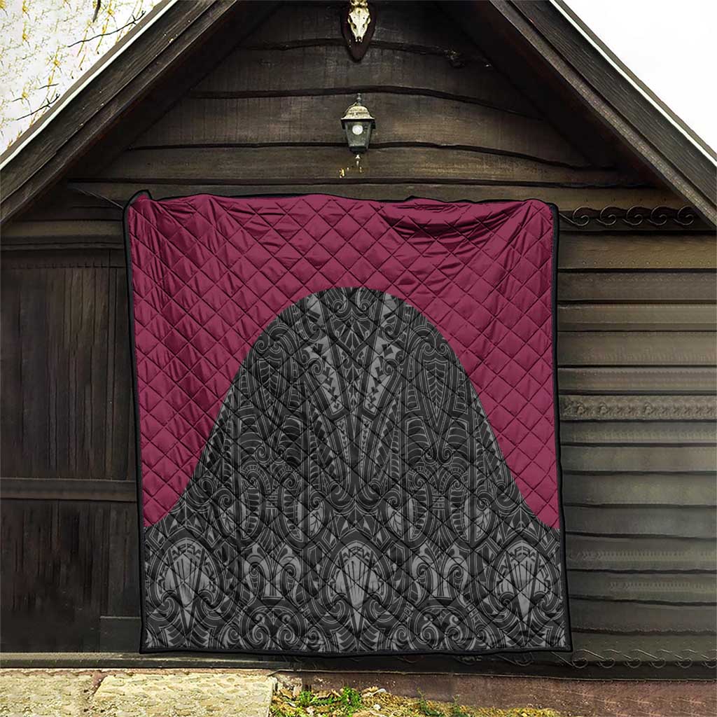 Queensland Maori Rugby Nga Hau e Wha Quilt Maroon Motif