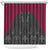 Queensland Maori Rugby Nga Hau e Wha Shower Curtain Maroon Motif
