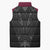 Queensland Maori Rugby Nga Hau e Wha Sleeveless Puffer Jacket Maroon Motif - Polynesian Pride