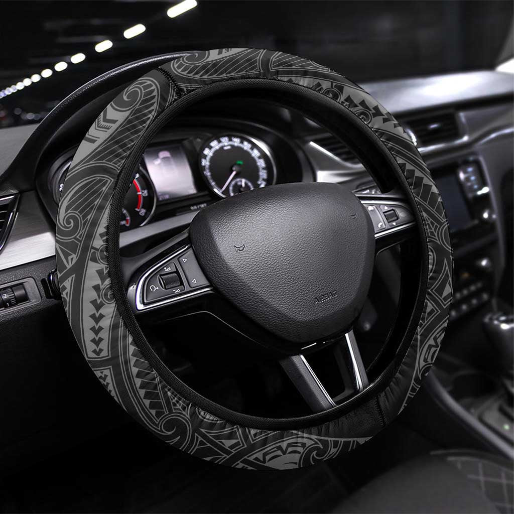 Queensland Maori Rugby Nga Hau e Wha Steering Wheel Cover Maroon Motif LT9 Universal Fit Maroon - Polynesian Pride