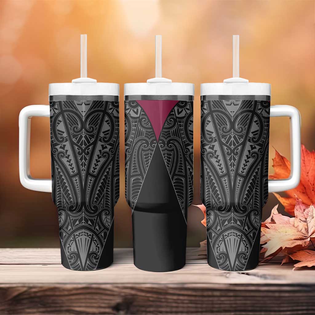 Queensland Maori Rugby Nga Hau e Wha Tumbler With Handle Maroon Motif