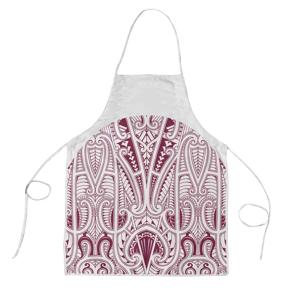 Queensland Maori Rugby Nga Hau e Wha Apron White Motif - Polynesian Pride